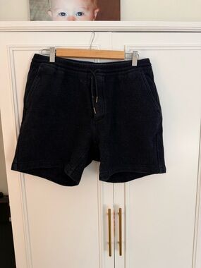 Taylor Stitch dark navy Corduroy Drawstring Athletic Shorts